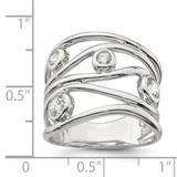 Sterling Silver Fancy CZ Ring - QR-D3DA19D5-9075