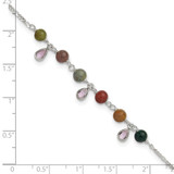 Sterling Silver Fancy Jasper Anklet Bracelet