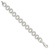 Sterling Silver Fancy Link Bracelet - QG-D1AEE954-3012