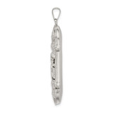 Sterling Silver Fancy Mezuzah Pendant - QC-E1F8046C-8891