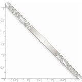 Sterling Silver Figaro Link ID Bracelet - QF-103ED608-3964