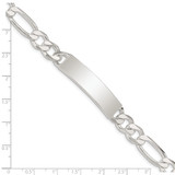 Sterling Silver Figaro Link ID Bracelet - QI-432B5B94-8207