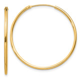 Sterling Silver Flash Gold-plated 1.3mm Endless Hoop Earrings - QE-8E5030BD-4106