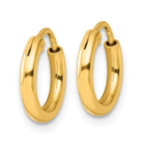 Sterling Silver Flash Gold-plated 2mm Endless Hoop Earrings - QE-11F8115A-7560