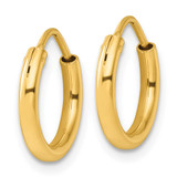 Sterling Silver Flash Gold-plated 2mm Endless Hoop Earrings - QE-EA4222BA-2264