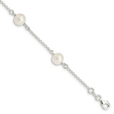 Sterling Silver FW Cultured Pearl Bracelet
