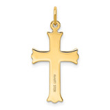 Sterling Silver Gold Tone Polished Cross Pendant - QC-E71D185A-2395