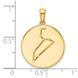 Sterling Silver Gold-plated & CZ Leo Zodiac Pendant