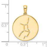 Sterling Silver Gold-plated & CZ Virgo Zodiac Pendant