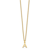 Sterling Silver Gold-plated Cutout Letter A Initial Necklace