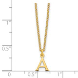 Sterling Silver Gold-plated Cutout Letter A Initial Necklace