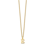 Sterling Silver Gold-plated Cutout Letter E Initial Necklace
