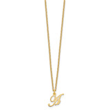 Sterling Silver Gold-plated Letter A Initial Necklace