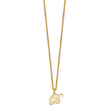 Sterling Silver Gold-plated Letter B Initial Necklace