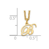 Sterling Silver Gold-plated Letter B Initial Necklace