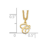 Sterling Silver Gold-plated Letter C Initial Necklace