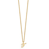 Sterling Silver Gold-plated Letter F Initial Necklace