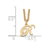 Sterling Silver Gold-plated Letter R Initial Necklace