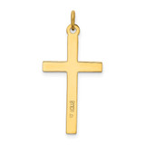 Sterling Silver Gold-plated Polished and Satin Cross Pendant - QC-F2972C9A-6529