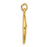 Sterling Silver Gold-plated Polished and Satin Saint Christopher Pendant