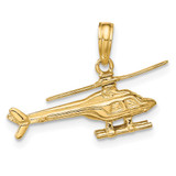 14k 3-D Moveable Helicopter Pendant