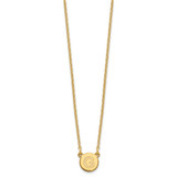 Sterling Silver Gold-plated Tiny Circle Block Letter G Initial Necklace