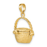 14K 3-D Moveable Nantucket Basket Charm