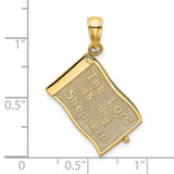 14K 3-D Moveable Pages The Lord Is My Shepherd Psalm 23 Charm