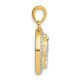 Sterling Silver Gold-tone and Rhodium-plated Polished Miraculous Medal Pendant - QC-CC710626-8408