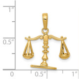 14k 3-D Moveable Scales of Justice Pendant