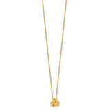 Sterling Silver Gold-tone Love Knot 16in w/2in ext. Necklace