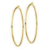 Sterling Silver Gold-Tone Polished 2.5x80mm Hoop Earrings