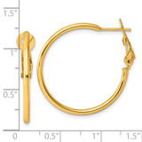 Sterling Silver Gold-tone Polished 2mm Omega Back Round Hoop Earrings - QE-3680EBD6-4210