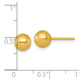 Sterling Silver Gold-tone Polished 6.75mm Ball Post Earrings