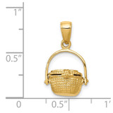 14k 3-D Nantucket Basket Pendant