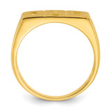 Sterling Silver Gold-tone Polished DAD Ring - QR-49EA518F-1272