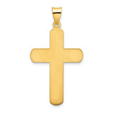 Sterling Silver Gold-tone Polished Solid Cross Pendant - QC-04B44DF6-1609