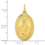 Sterling Silver Gold-tone Polished Solid Miraculous Medal Pendant - QC-F179AEEB-7666
