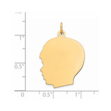 Sterling Silver GP Engraveable Boy Polished Disc Charm - QM-210410C9-9302
