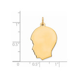 Sterling Silver GP Engraveable Boy Polished Disc Charm - QM-3A25188C-5208