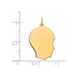 Sterling Silver GP Engraveable Boy Polished Disc Charm - QM-5294065B-6151