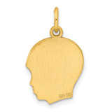 Sterling Silver GP Engraveable Boy Polished Disc Charm - QM-5F657854-9604