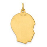 Sterling Silver GP Engraveable Boy Polished Disc Charm - QM-68C48AA9-5790
