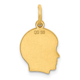 Sterling Silver GP Engraveable Boy Polished Disc Charm - QM-72A5D37A-7312