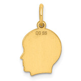 Sterling Silver GP Engraveable Boy Polished Disc Charm - QM-AC8EE293-2463