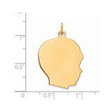 Sterling Silver GP Engraveable Boy Polished Disc Charm - QM-D786D7BF-2651
