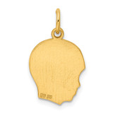 Sterling Silver GP Engraveable Boy Polished Disc Charm - QM-E741038F-8428