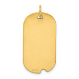 Sterling Silver GP Engraveable Dog Tag Polished Disc Charm - QM-557CED42-1436