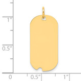 Sterling Silver GP Engraveable Dog Tag Polished Disc Charm - QM-6BF542E6-7288