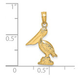 14K 3-D Pelican Standing Charm - K7-D614EC29-2299